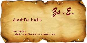 Zsuffa Edit névjegykártya
